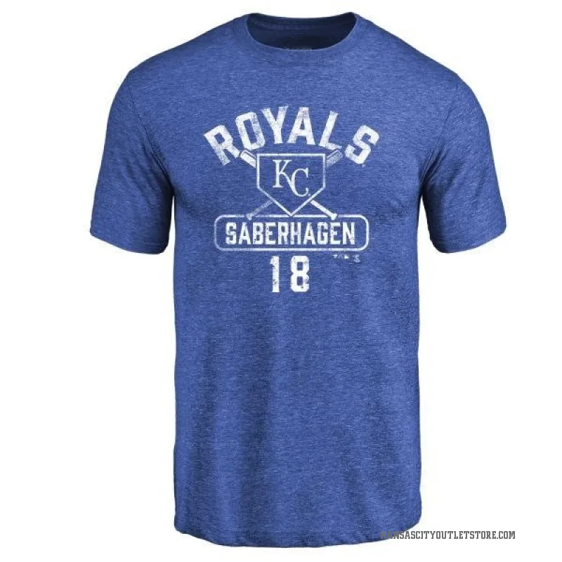 Bret Saberhagen Men's Royal Kansas City Royals Base Runner T-Shirt -