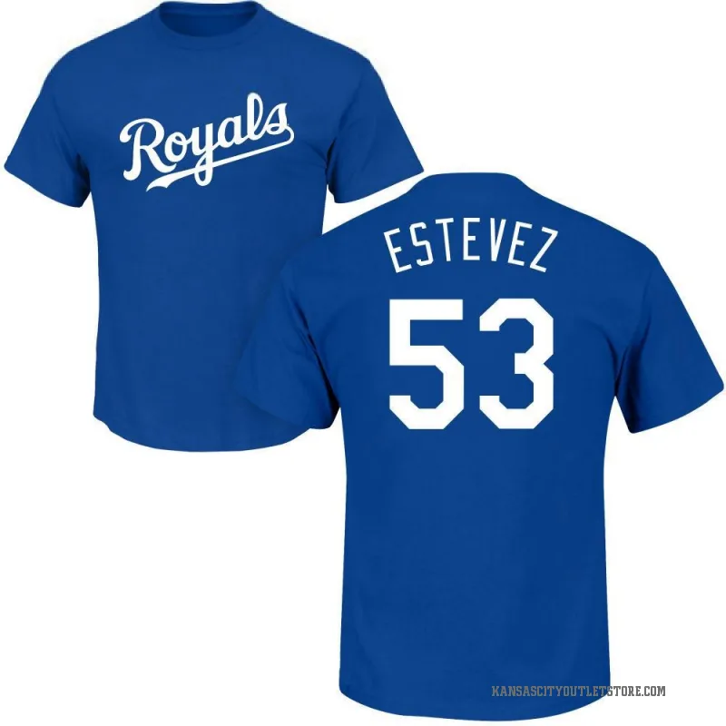 Carlos Estevez Youth Royal Kansas City Royals Roster T-Shirt -