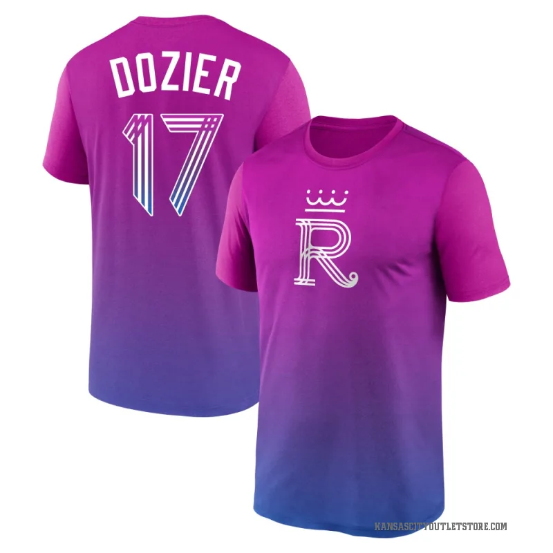 Hunter Dozier Men's Purple Kansas City Royals 2026 City Connect Game Day Velocity T-Shirt