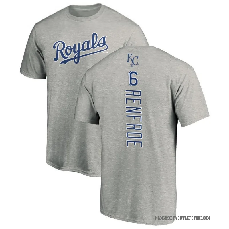 Hunter Renfroe Men's Royal Kansas City Royals Backer T-Shirt - Ash