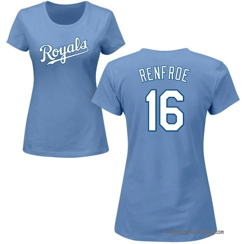 Hunter Renfroe Women's LightBlue Kansas City Royals Roster T-Shirt - Light Blue