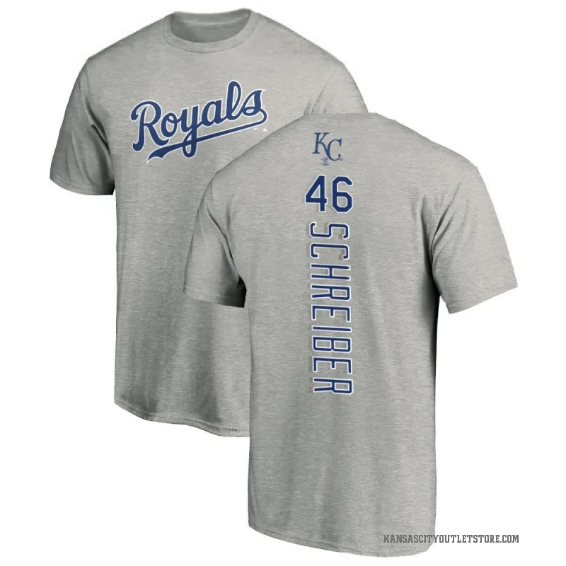 John Schreiber Men's Royal Kansas City Royals Backer T-Shirt - Ash