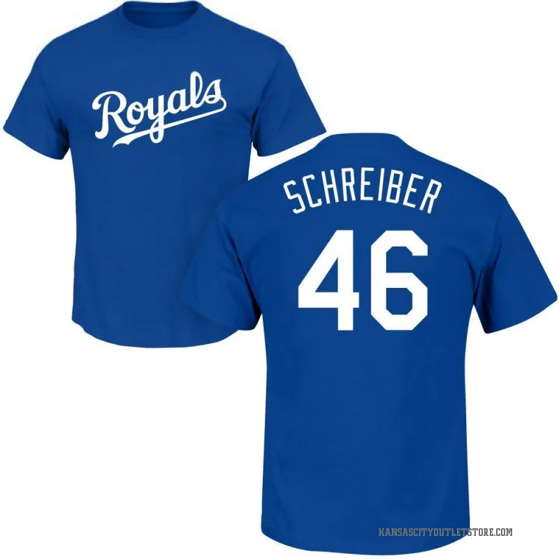 John Schreiber Men's Royal Kansas City Royals Roster T-Shirt -