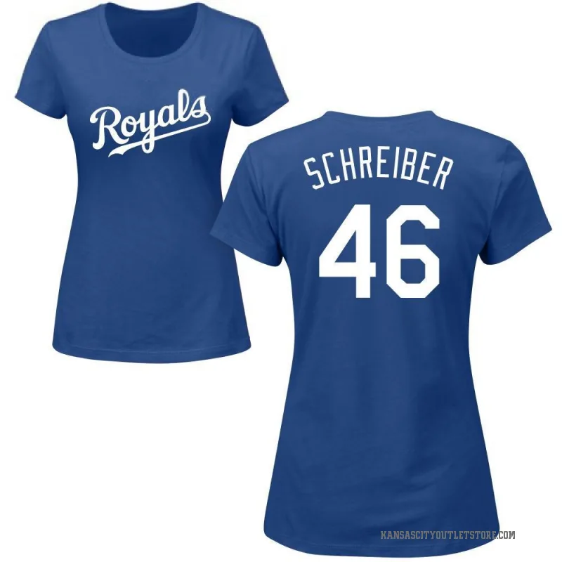 John Schreiber Women's Royal Kansas City Royals Roster T-Shirt -
