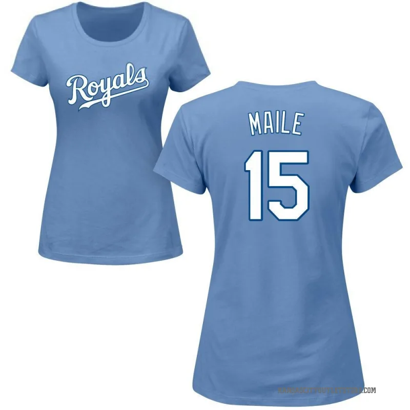 Luke Maile Women's LightBlue Kansas City Royals Roster T-Shirt - Light Blue