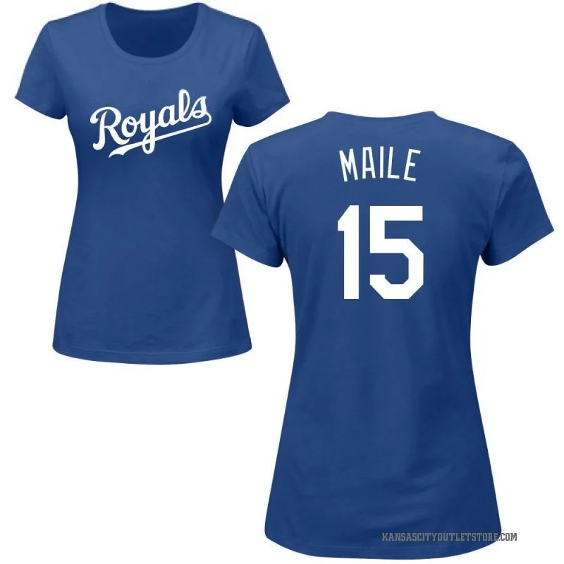 Luke Maile Women's Royal Kansas City Royals Roster T-Shirt -